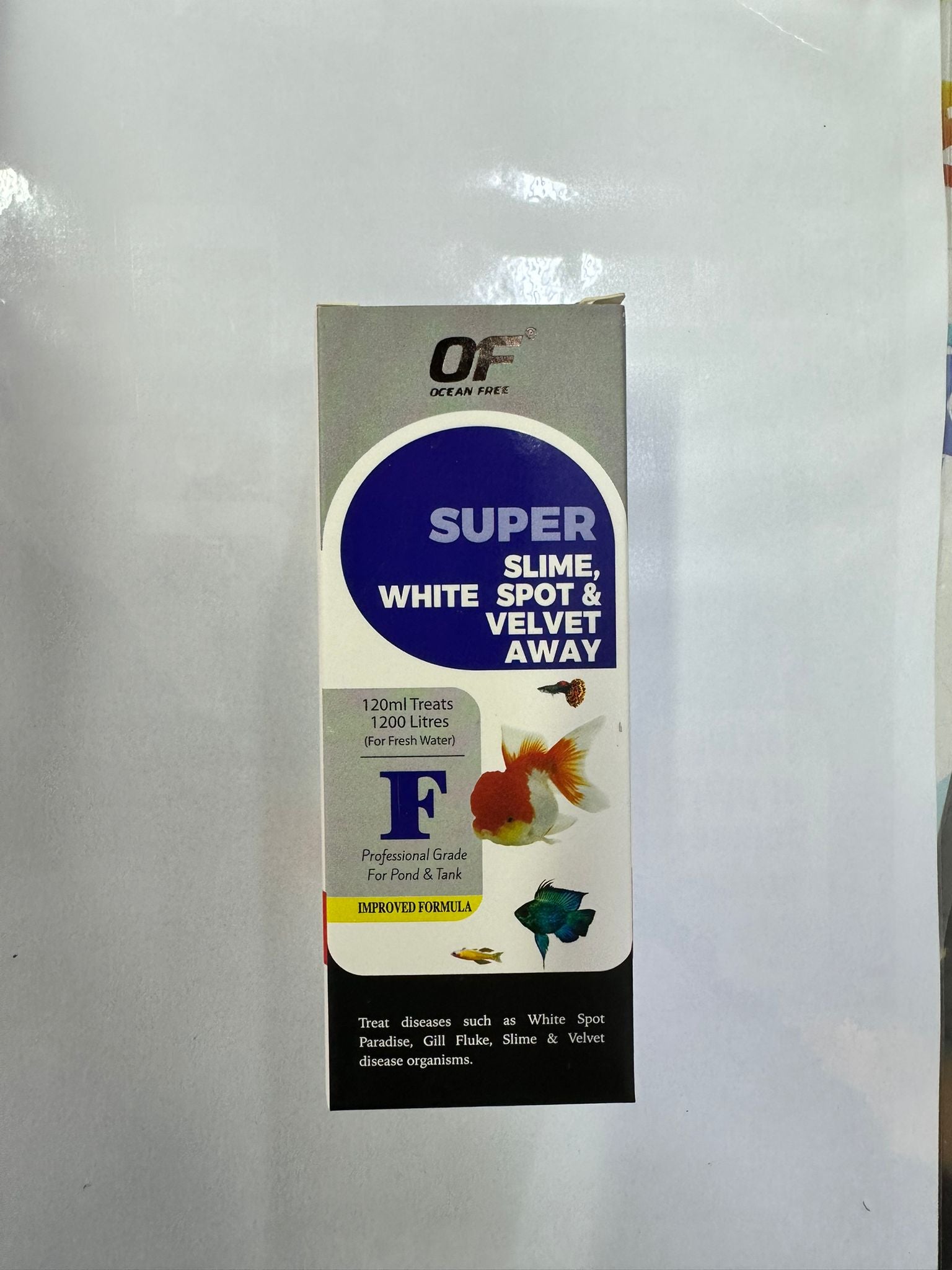 Ocean Free 'F' Super Slime, White Spot & Velvet Away 120ml